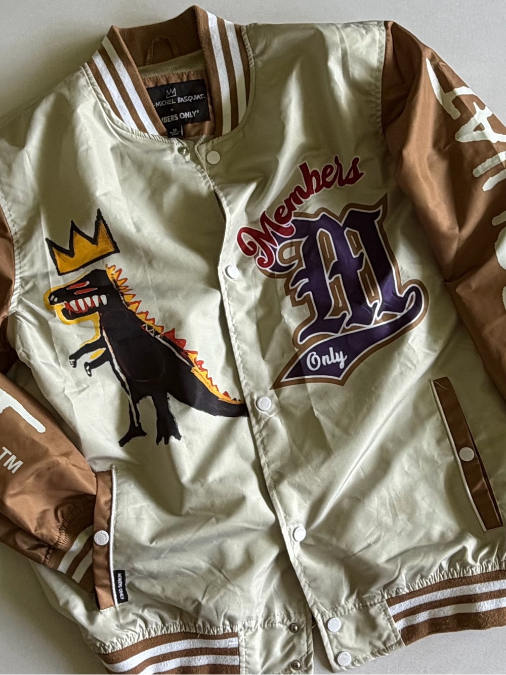 Jean Michel Basquiat x Members Only Bomber Windbreaker Jacket Medium M
